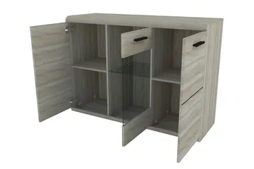 Link Sjenk 120x42x87 cm - Beige / Grå - Oppbevaring - Oppbevaringsmøbler - Sideboard & skjenk
