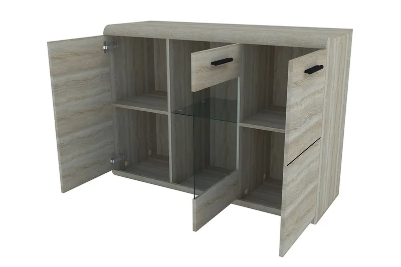 Link Sjenk 120x42x87 cm - Beige / Grå - Oppbevaring - Oppbevaringsmøbler - Sideboard & skjenk