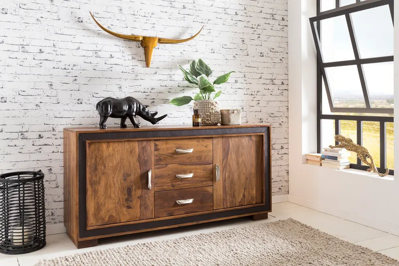 Luqman Skjenk 160x44 cm - Brun - Oppbevaring - Oppbevaringsmøbler - Sideboard & skjenk