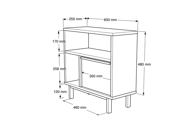 Manuja Skjenk 60 cm - Hvit - Oppbevaring - Oppbevaringsmøbler - Sideboard & skjenk