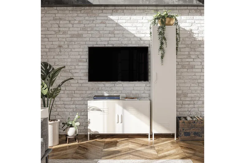 Mission District Skjenk 100x40 cm Hvit - Dorel Home - Oppbevaring - Oppbevaringsmøbler - Sideboard & skjenk