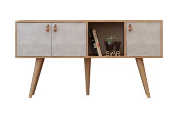 Mod Skjenk 140 cm i Malt Tre - Hvit|Brun - Oppbevaring - Oppbevaringsmøbler - Sideboard & skjenk