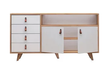 Mod Skjenk i Tre - Hvit|Brun - Oppbevaring - Oppbevaringsmøbler - Sideboard & skjenk