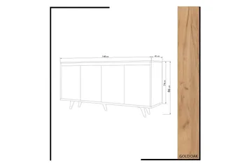 Mod Skjenk i Tre - Hvit|Brun - Oppbevaring - Oppbevaringsmøbler - Sideboard & skjenk