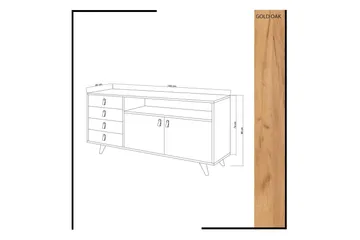 Mod Skjenk i Tre - Hvit|Brun - Oppbevaring - Oppbevaringsmøbler - Sideboard & skjenk