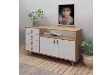 Mod Skjenk i Tre - Hvit|Brun - Oppbevaring - Oppbevaringsmøbler - Sideboard & skjenk