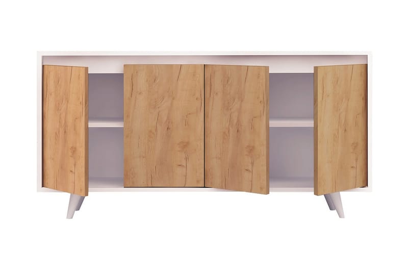 Mod Skjenk i Tre - Hvit|Brun - Oppbevaring - Oppbevaringsmøbler - Sideboard & skjenk