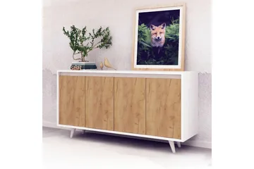 Mod Skjenk i Tre - Hvit|Brun - Oppbevaring - Oppbevaringsmøbler - Sideboard & skjenk