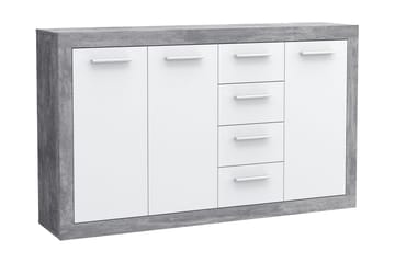 Mohaned Rektangulær Skjenk 34x153 cm i Tre - Hvit - Oppbevaring - Oppbevaringsmøbler - Sideboard & skjenk