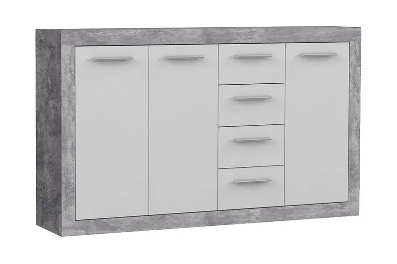 Mohaned Rektangulær Skjenk 34x153 cm i Tre - Hvit - Oppbevaring - Oppbevaringsmøbler - Sideboard & skjenk
