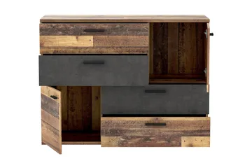 Montert Skjenk 125x96 cm - Grå / Brun - Oppbevaring - Oppbevaringsmøbler - Sideboard & skjenk
