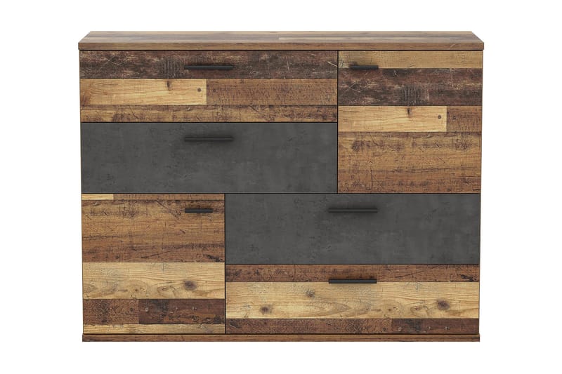 Montert Skjenk 125x96 cm - Grå / Brun - Oppbevaring - Oppbevaringsmøbler - Sideboard & skjenk