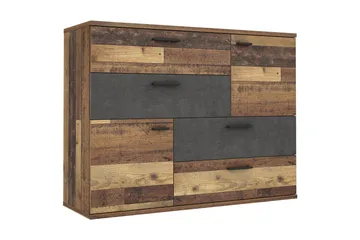 Montert Skjenk 125x96 cm - Grå / Brun - Oppbevaring - Oppbevaringsmøbler - Sideboard & skjenk