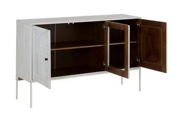 Munira Skjenk 130 cm - Beige/Hvit - Oppbevaring - Oppbevaringsmøbler - Sideboard & skjenk
