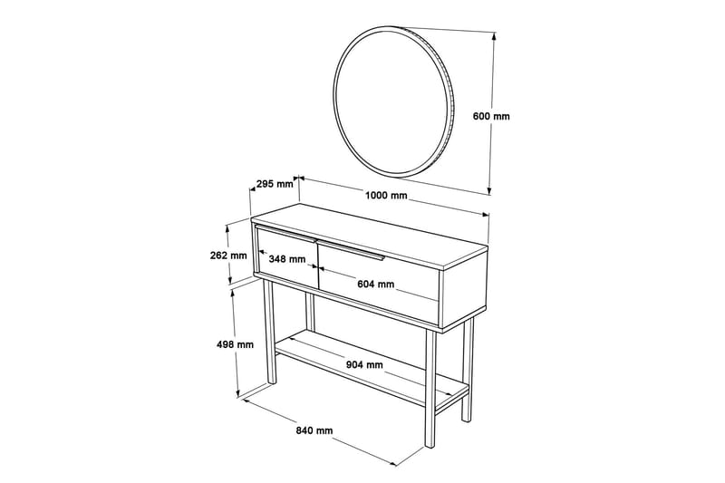 Muttun Skjenk 100 cm - Hvit - Oppbevaring - Oppbevaringsmøbler - Sideboard & skjenk
