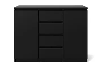 Naia Skjenk 121 cm 2 Dører 4 Skuffer - Mattsvart - Oppbevaring - Oppbevaringsmøbler - Sideboard & skjenk