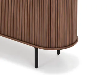 Noira smal skjenk ribbet valnøtt 150x45 cm - Valnøtt / Brun - Oppbevaring - Oppbevaringsmøbler - Sideboard & skjenk