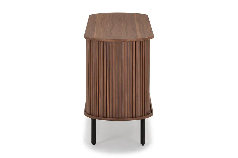 Noira smal skjenk ribbet valnøtt 150x45 cm - Valnøtt / Brun - Oppbevaring - Oppbevaringsmøbler - Sideboard & skjenk