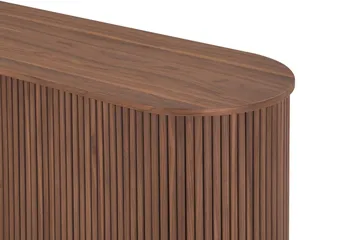 Noira Smalt Sideboard Ribbet Valnøtt 150x45 cm - Valnøtt / Brun - Oppbevaring - Oppbevaringsmøbler - Sideboard & skjenk