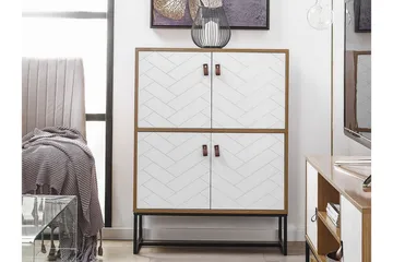 Nueva skjenk 76x39 cm - Lysebrun / Hvit - Oppbevaring - Oppbevaringsmøbler - Sideboard & skjenk
