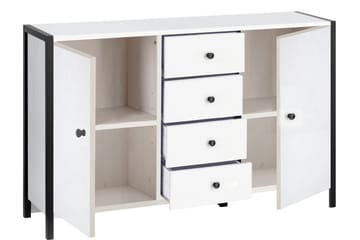 Plattpark Sideboard 120x35 cm - Hvit/Svart - Oppbevaring - Oppbevaringsmøbler - Sideboard & skjenk