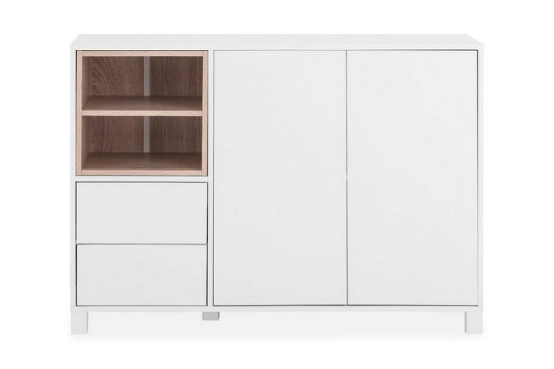 Polima Skjenk 120 cm - Hvit|Brun - Oppbevaring - Oppbevaringsmøbler - Sideboard & skjenk