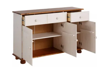 Remiel Sjenk 118 cm - Hvit / Brun - Oppbevaring - Oppbevaringsmøbler - Sideboard & skjenk