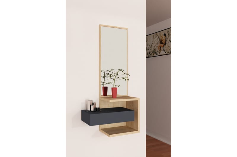 Rheuark Sideboard 49 cm - Eik/Antracit - Oppbevaring - Oppbevaringsmøbler - Sideboard & skjenk