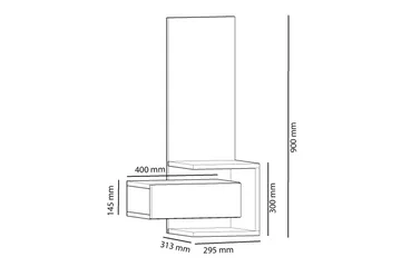 Rheuark Sideboard 49 cm - Eik/Antracit - Oppbevaring - Oppbevaringsmøbler - Sideboard & skjenk