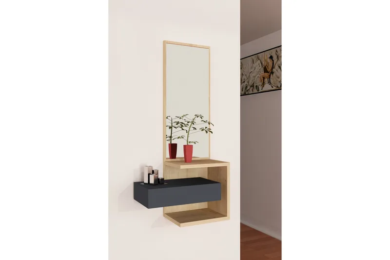 Rheuark Sideboard 49 cm - Eik|Antrasitt - Oppbevaring - Oppbevaringsmøbler - Sideboard & skjenk