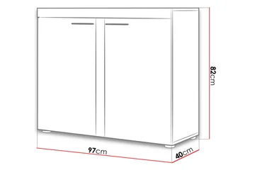 Rumba Skjenk 97,2x40,3x82 cm - Oppbevaring - Oppbevaringsmøbler - Sideboard & skjenk