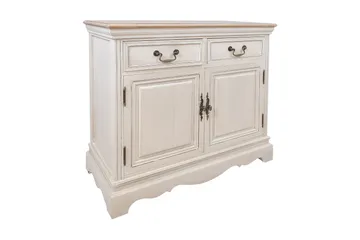 Samira Skjenk 85 cm i Mørkt Tre - Offwhite - Oppbevaring - Oppbevaringsmøbler - Sideboard & skjenk