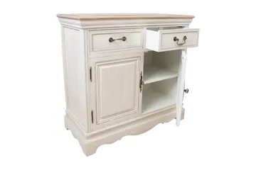Samira Skjenk 85 cm i Mørkt Tre - Offwhite - Oppbevaring - Oppbevaringsmøbler - Sideboard & skjenk