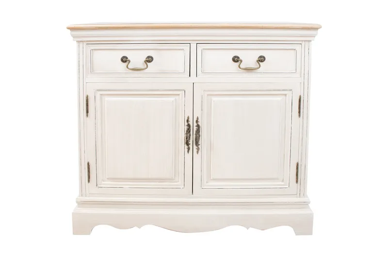 Samira Skjenk 85 cm i Mørkt Tre - Offwhite - Oppbevaring - Oppbevaringsmøbler - Sideboard & skjenk