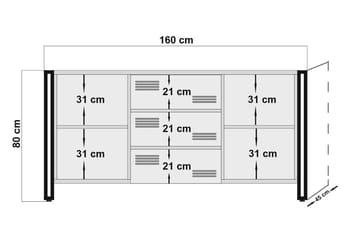 Sapphira Avlastningsbord - Oppbevaring - Oppbevaringsmøbler - Sideboard & skjenk
