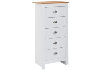 Seddik Sideboard 39 cm Rektangulær - Hvit/Natur - Oppbevaring - Oppbevaringsmøbler - Sideboard & skjenk