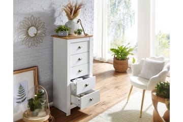 Seddik Sideboard 39 cm Rektangulær - Hvit/Natur - Oppbevaring - Oppbevaringsmøbler - Sideboard & skjenk