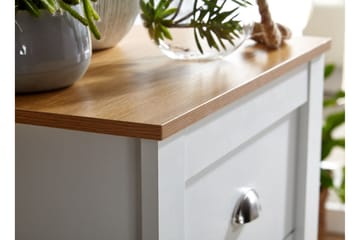 Seddik Sideboard 39 cm Rektangulær - Hvit/Natur - Oppbevaring - Oppbevaringsmøbler - Sideboard & skjenk