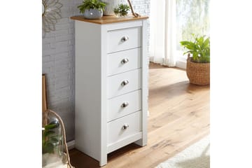 Seddik Sideboard 39 cm Rektangulær - Hvit/Natur - Oppbevaring - Oppbevaringsmøbler - Sideboard & skjenk