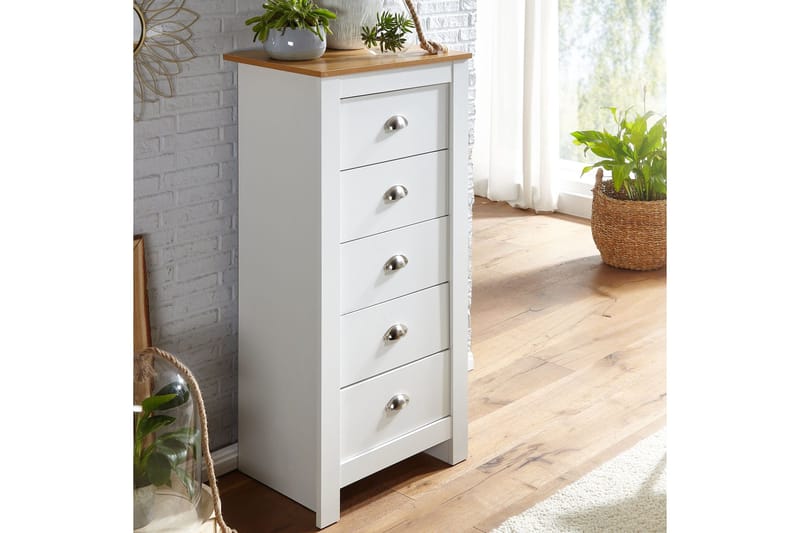 Seddik Sideboard 39 cm Rektangulær - Hvit/Natur - Oppbevaring - Oppbevaringsmøbler - Sideboard & skjenk