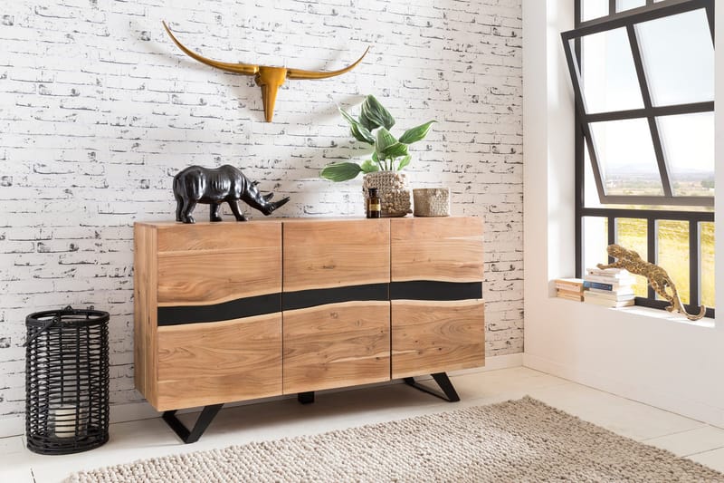 Sideboard & skänk Wohnling Trä, Natur - Oppbevaring - Oppbevaringsmøbler - Sideboard & skjenk