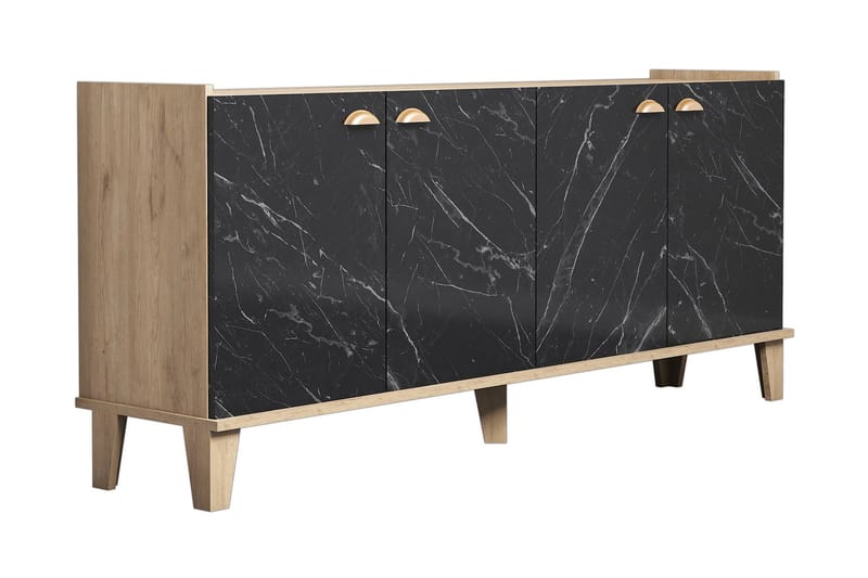 Sideboard 41x182 cm - Natur/Svart - Sideboard & skjenk