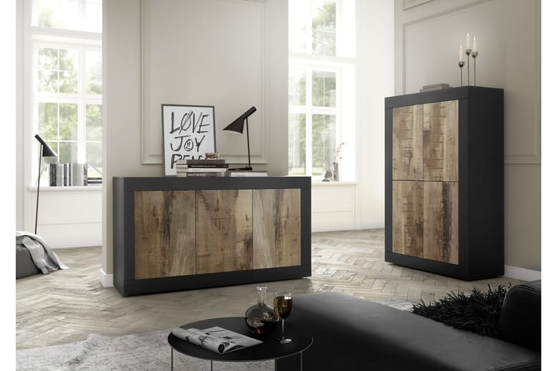 Sideboard Astal 43x160 cm Natur/Svart - LC SPA - Sideboard & skjenk