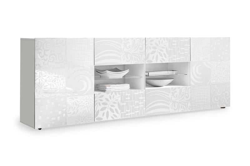 Sideboard Bayoner 241 cm 4 Hyller - Hvit - Oppbevaring - Oppbevaringsmøbler - Sideboard & skjenk