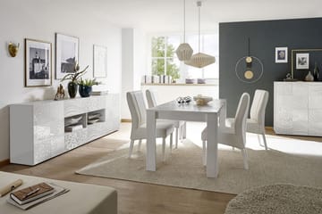 Sideboard Bayoner 241 cm 4 Hyller - Hvit - Oppbevaring - Oppbevaringsmøbler - Sideboard & skjenk