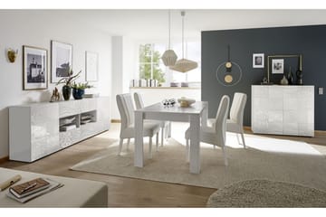 Sideboard Bayoner 241 cm 4 Hyller - Hvit - Oppbevaring - Oppbevaringsmøbler - Sideboard & skjenk