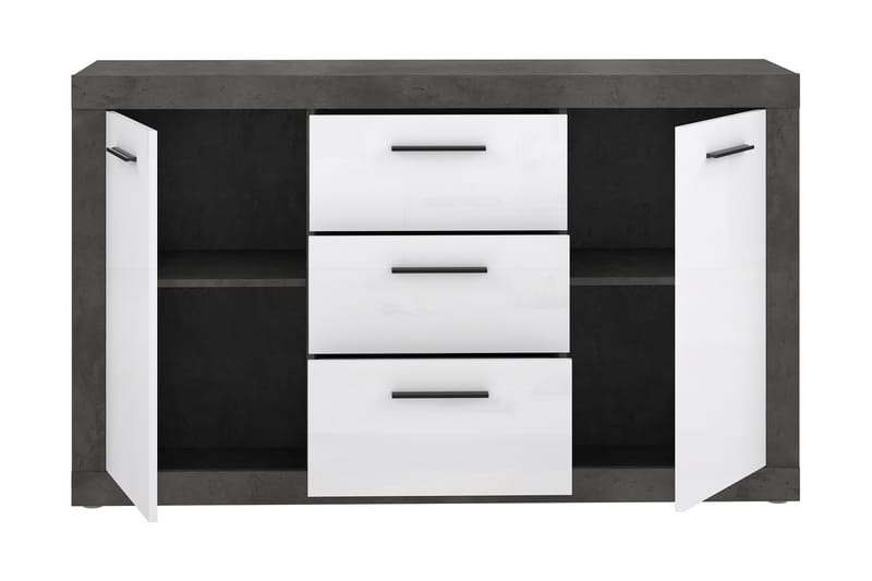 Sideboard Belchin 41x143 cm - Grå/Hvit - Sideboard & skjenk