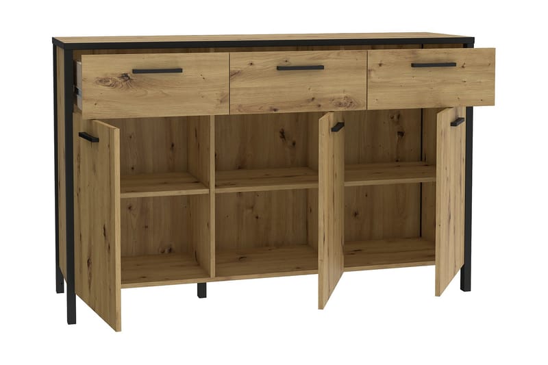 Sideboard Dospat 40x140 cm - Brun/Svart - Sideboard & skjenk