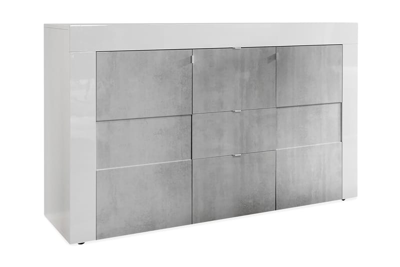 Sideboard Duilia 138 cm - Hvit|Betong - Sideboard & skjenk