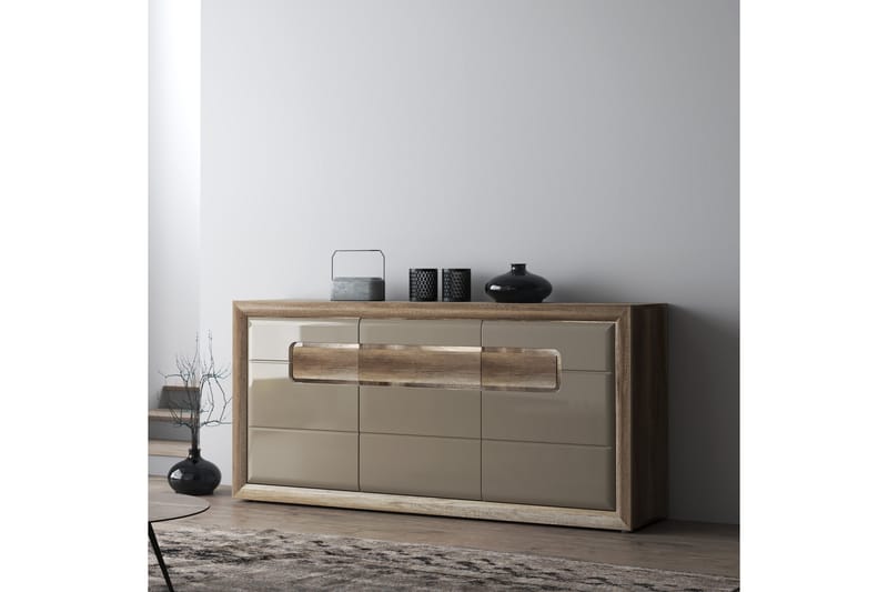 Sideboard Edirne 41x194 cm - Beige/Brun - Sideboard & skjenk